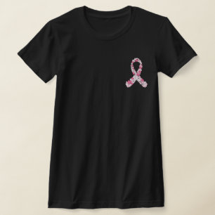 Camiseta Año de Personalizable de la Cinta de Flor de Cánce