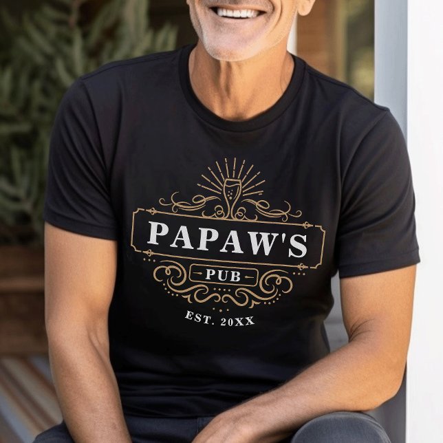 Camiseta Año de personalizado Papaw en el pub - Bar-Home (Subido por el creador)