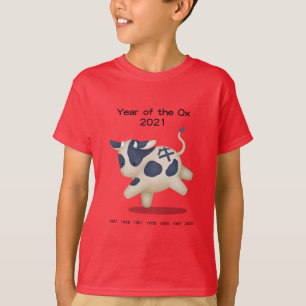 Camiseta Año del animal Ox Cute Zodiac 2021