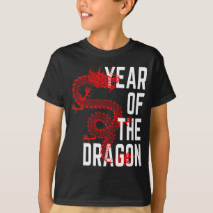 Camiseta Año del blanco rojo dragón