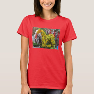 Camiseta Año del Caballo   春節馬 ... Topiaria de flores china
