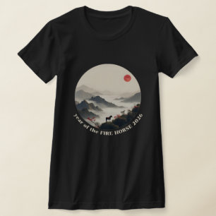 Camiseta Año del Caballo 2026 Año Nuevo de la Montaña Chino