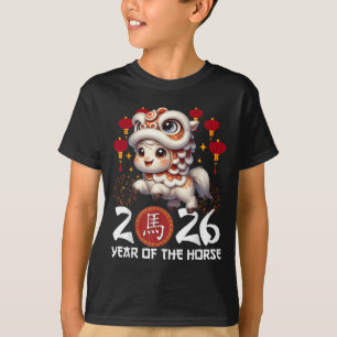 Camiseta Año Del Caballo 2026 Año Nuevo Lunar Chino Zodi