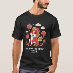 Camiseta Año del Caballo 2026 Astrología del Zodiaco Chino