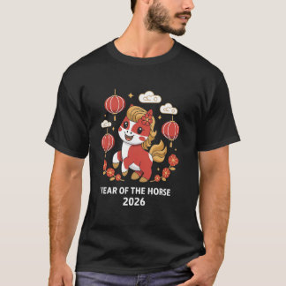 Camiseta Año del Caballo 2026 Astrología del Zodiaco Chino