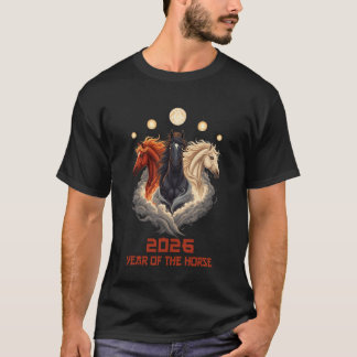 Camiseta Año del Caballo 2026 Feliz Año Nuevo Lunar Chino C