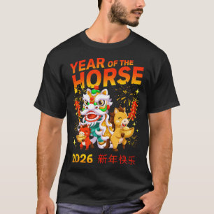 Camiseta Año del Caballo 2026 Lingote del Año Nuevo Chino