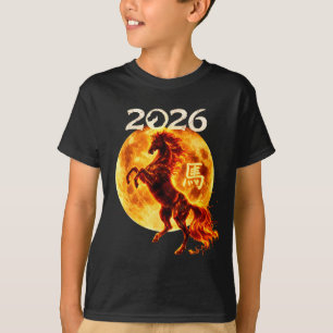 Camiseta Año del Caballo 2026 Zodiaco Chino Año Nuevo Lunar