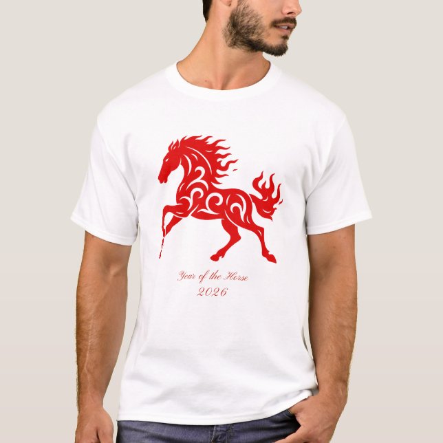 Camiseta Año del Caballo de Fuego 2026 (Anverso)