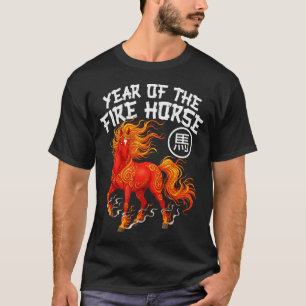 Camiseta Año del Caballo de Fuego Año Nuevo Chino 2026 Zodi