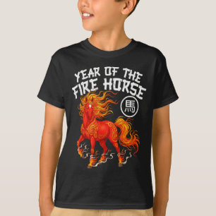 Camiseta Año del Caballo de Fuego Año Nuevo Chino 2026 Zodi