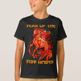 Camiseta Año del Caballo de Fuego Feliz Año Nuevo Lunar Chi