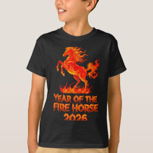 Camiseta Año del Caballo de Fuego, Zodiaco Chino Año Nuevo