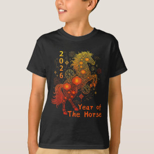 Camiseta Año del Caballo Feliz Año Nuevo Lunar Chino 202