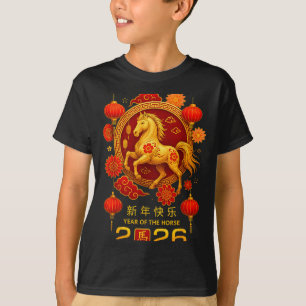 Camiseta Año del Caballo Feliz Año Nuevo Lunar Chino 202