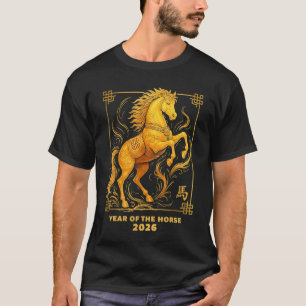 Camiseta Año del Caballo Zodiaco Chino Año Nuevo Chino