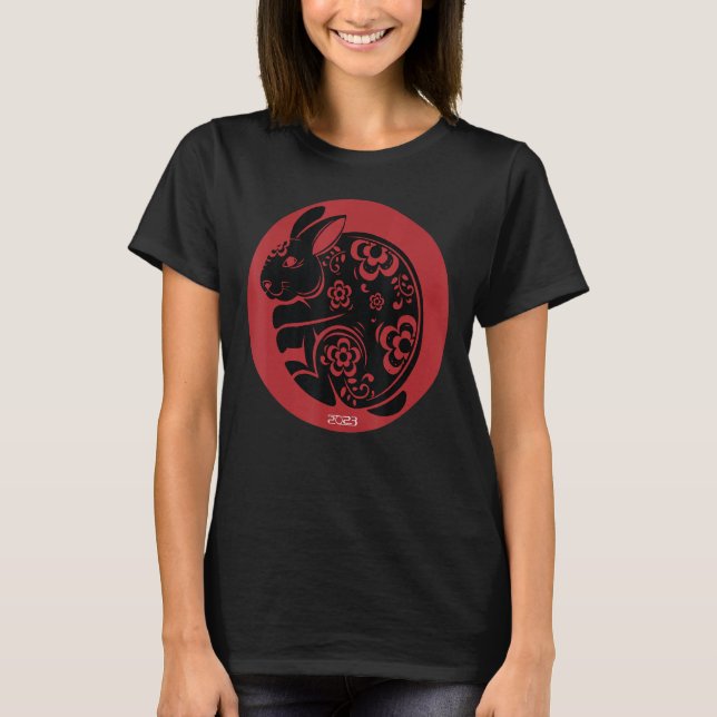 Camiseta Año Del Conejo Chino 2023 Hombres Y Mujeres (Anverso)
