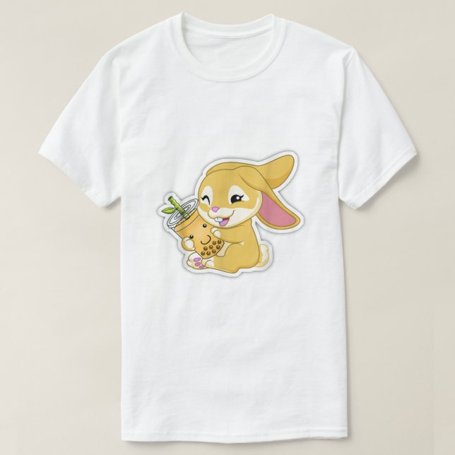 Camiseta Año del Conejo Conejo Conejo Bae Bubble Boba Tea C (Diseño del anverso)