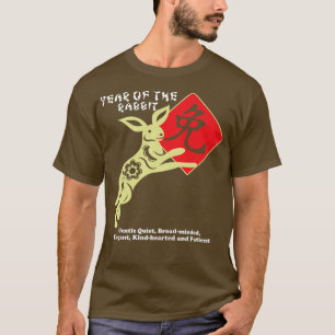 Camiseta Año del Conejo Feliz Año Nuevo Lunar Zodiaco Chino