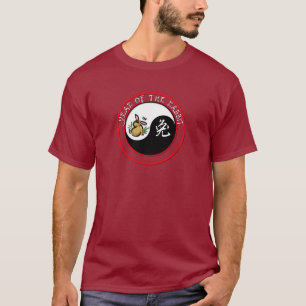 Camiseta Año del Conejo - yinyang (texto blanco)