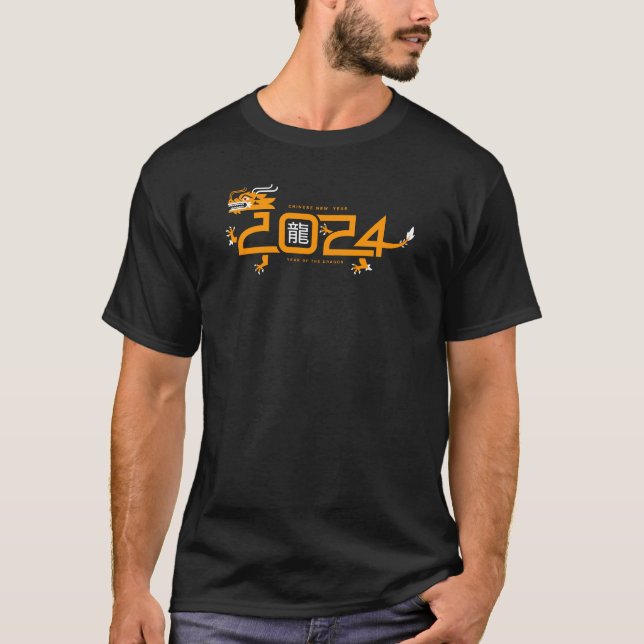 Camiseta Año del Dragón 2024 Minimalista moderno (Anverso)