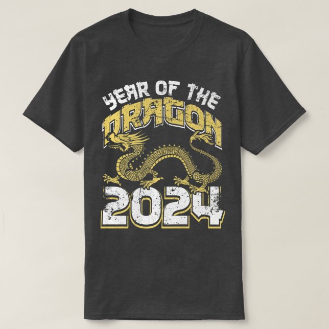 Camiseta Año Del Dragón 2024 Nuevo Y Lunar Chino Zodiaco (Diseño del anverso)