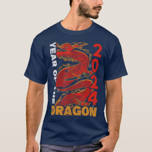 Camiseta Año Del Dragón 2024 Nuevo Y Lunar Chino Zodiaco