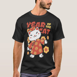 Camiseta Año del Gato Conejo Zodiaco Chino Cos de Año Nuevo