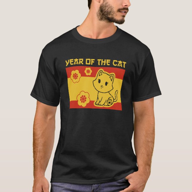 Camiseta Año del Gato Gatos Chinos Zodiac Gatos del Año Nue (Anverso)