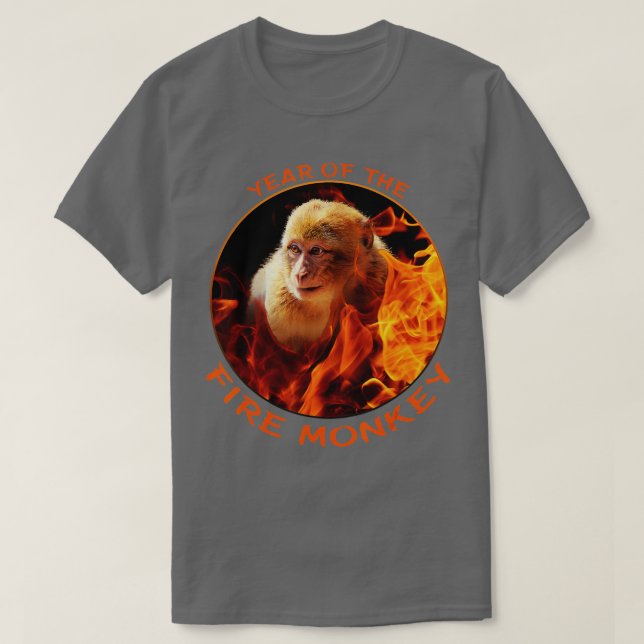 Camiseta Año del mono de fuego - 1 (Diseño del anverso)