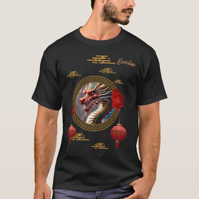 Camiseta Año del nuevo dragón chino (Anverso)
