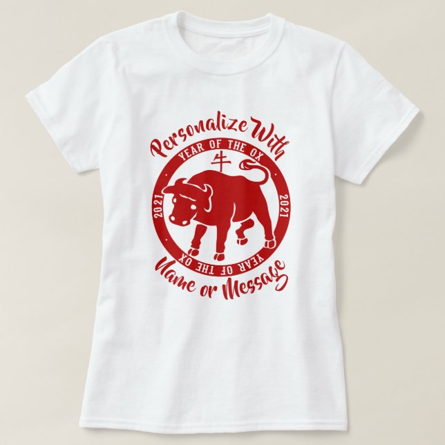 Camiseta Año Del Ox 2021 (Diseño del anverso)
