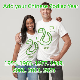 Camiseta Año del Personalizable Snake Zodiac