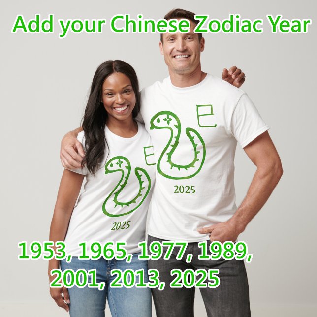 Camiseta Año del Personalizable Snake Zodiac (Subido por el creador)