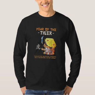 Camiseta Año Del Rótulo Animal Zodiaco Del Tigre