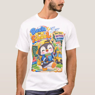 Camiseta Año Escolar Nuevo Pingüino Kawaii