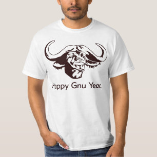 Camiseta Año feliz del Gnu