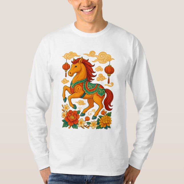 Camiseta año lunar chino caballo (Anverso)