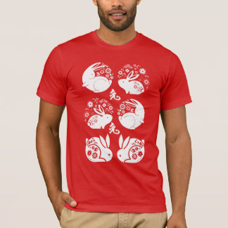 Camiseta Año lunar zodiaco rojo chino del conejo