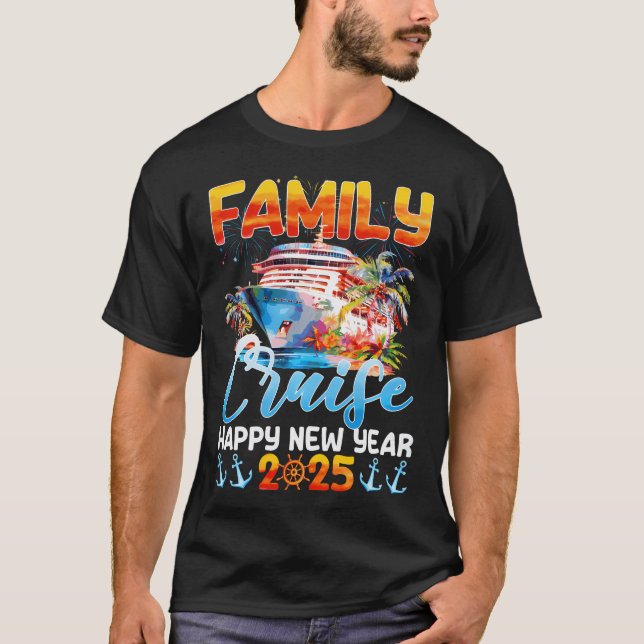 Camiseta Año Nuevo 2025 Año Nuevo Año Feliz de crucero fami (Anverso)