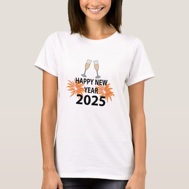 Camiseta Año Nuevo 2025 Feliz Año Nuevo (Anverso)
