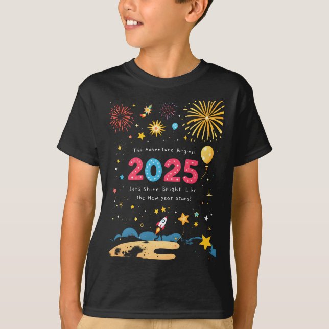 Camiseta Año Nuevo 2025 Niños (Anverso)