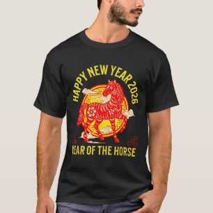 Camiseta Año Nuevo Caballo de Fuego Zodiaco Lunar Chino