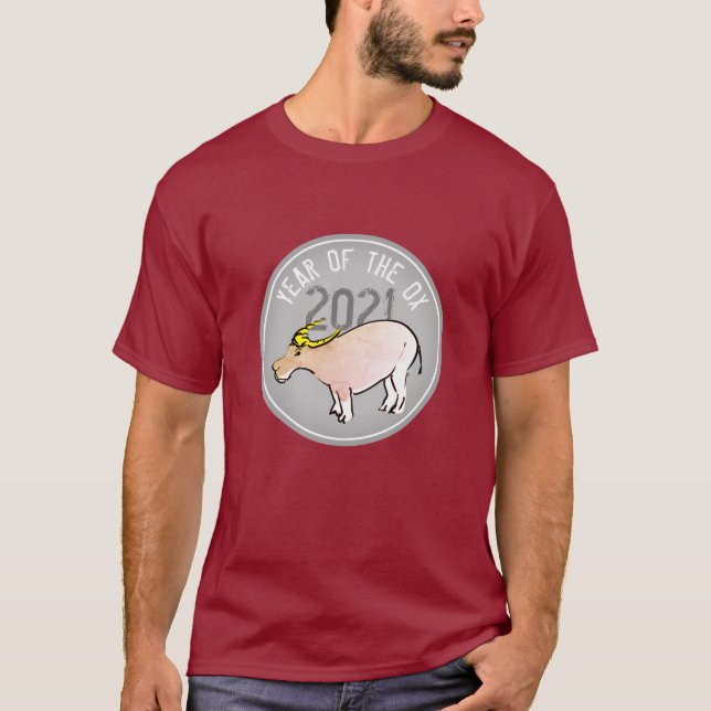Camiseta Año Nuevo Chino 2021 Chino personalizado Ox (Anverso)