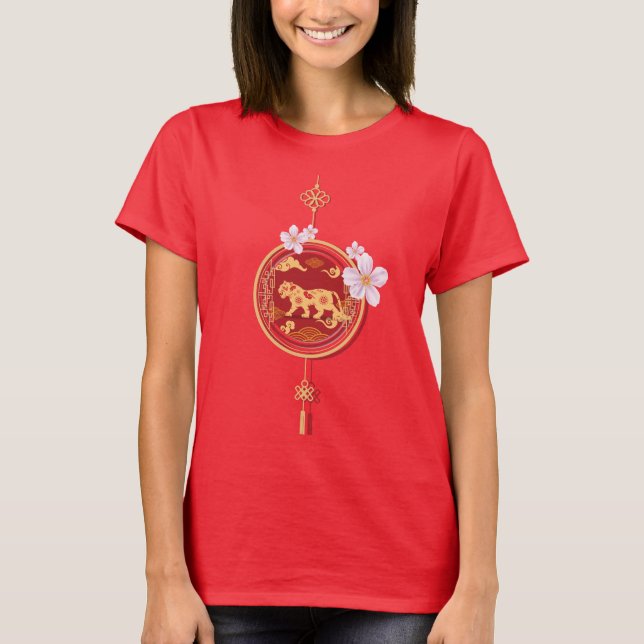 Camiseta Año nuevo chino 2022 del tigre. (Anverso)