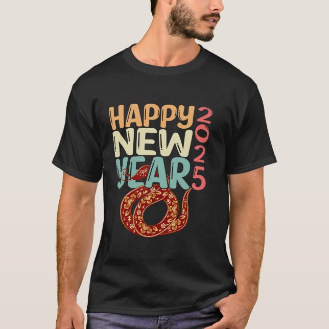 Camiseta Año Nuevo Chino 2025 Feliz Año de la Serpiente (Anverso)