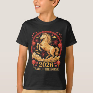 Camiseta Año Nuevo Chino 2026 Año del Caballo Chica Zodiaco