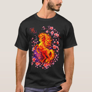 Camiseta Año Nuevo Chino 2026 Año del Caballo de Fuego Blan