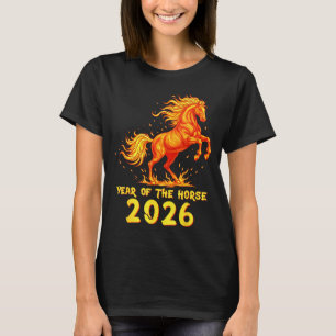 Camiseta Año Nuevo Chino 2026 Caballo Feliz Año Nuevo Chino