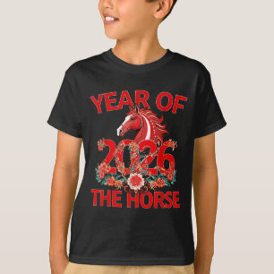 Camiseta Año Nuevo Chino 2026 Caballo Zodiaco Divertido Ani